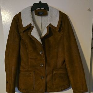 Cozy Brown Teddy Jacket with Shearling Lining